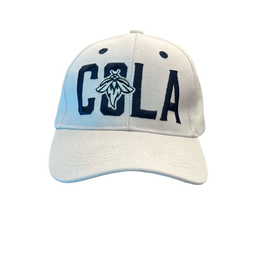 Cola Embroidered  Columbia Fireflies White Baseball Cap With Adjustable Strap